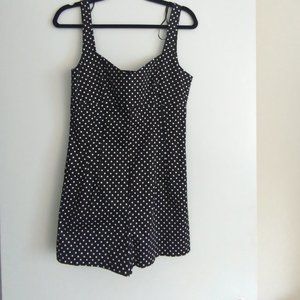 Zara Black & White Poka Dot playsuit/romper